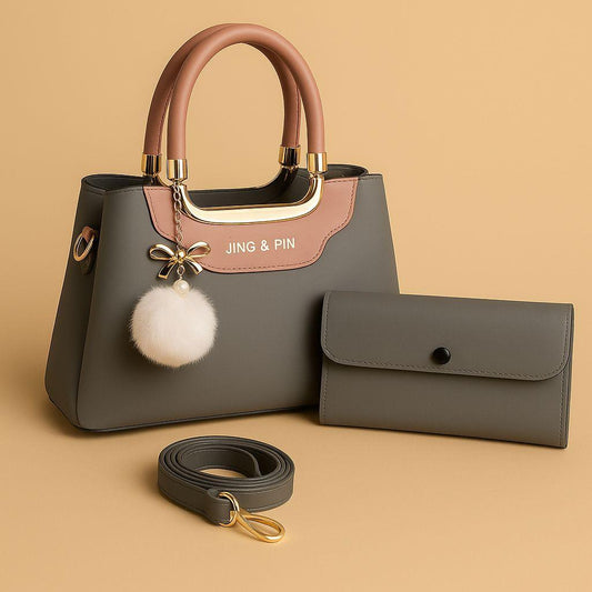 Premium 'JING & PIN' Ladies Handbag Collection with Clutch and Shoulder Strap Option