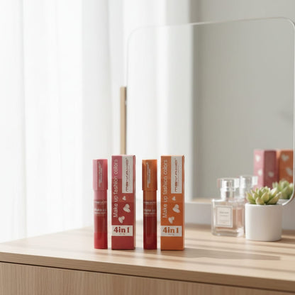 4 in 1 Multicolor Lipstick and Eyeshadow Stick – Creamy Makeup Stick