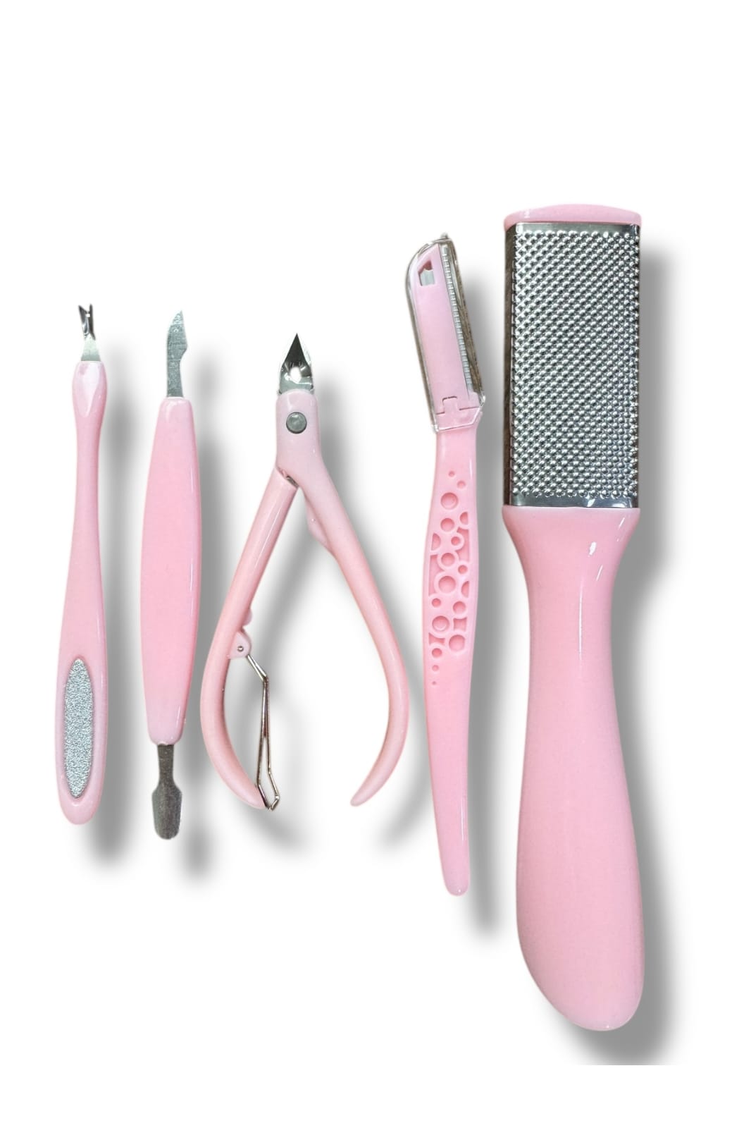 Mani Pedi Kit 5 Pcs Abs Plastic Professional Manicure Pedicure Set (Random Color)