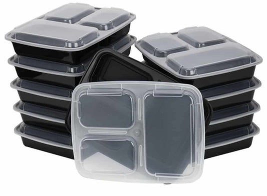 1Pc SimpleHouseware 3-Compartment Meal Prep Containers, 36 oz, Food-Grade, BPA-Free