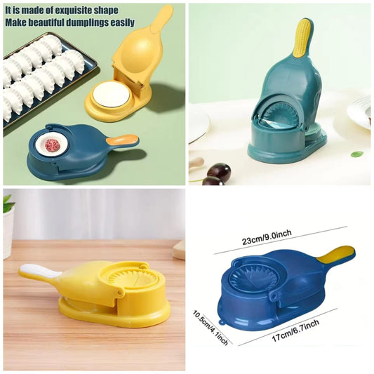 2-in-1 Manual Dumpling Maker & Dough Press Machine | Portable Samosa & Gujiya Mould Tool | Easy Kitchen DIY Pastry Accessory