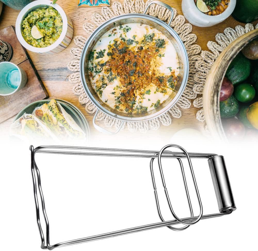 Stainless Steel Hot Bowl Clip – Anti-Scald Tableware Lifter, Foldable Hot Dish Holder for Microwave, Oven & Cooking Use | Durable Kitchen Tool