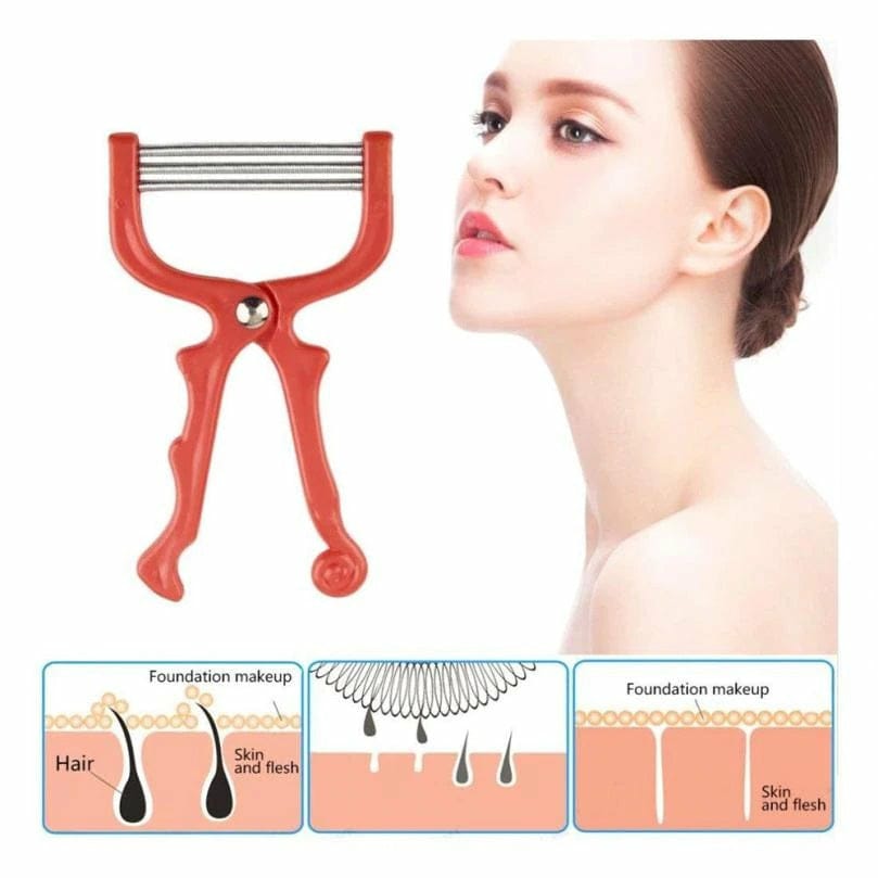 Face Hair Remover Epilator – Handheld Spring Face EpiRoller for Quick & Gentle Facial Hair Removal