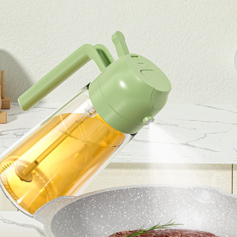 2 In 1 Oil Sprayer Bottle Kitchen Tool For Cooking Baking BBQ Easy Spray And Convenient Use - 400ML