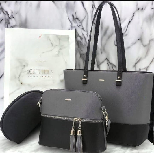 3 Piece Tote Handbag Elegant Design Premium Quality Smooth Finish Easy Carry For Daily Fashion Needs