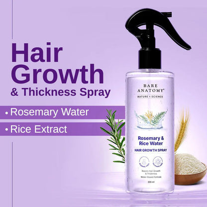 BARE ANATOMY Rosemary & Rice Water Hair Growth Spray